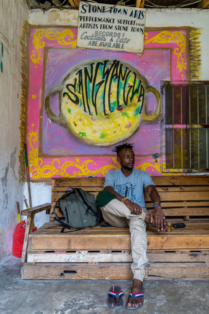 Rapper Ison at Stone Town Records HQ, Zanzibar. Photo: Andy Morgan