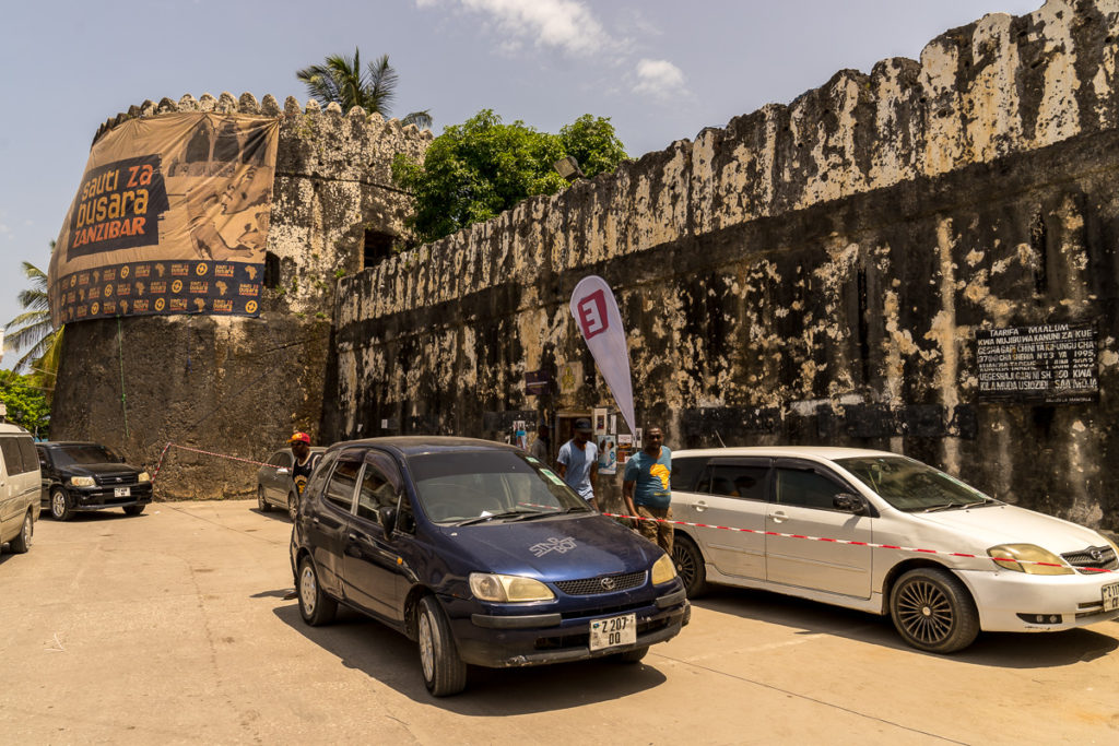 The walls of the old Arab fort in Stone Town, Zanzibar. Photo: Andy Morgan
