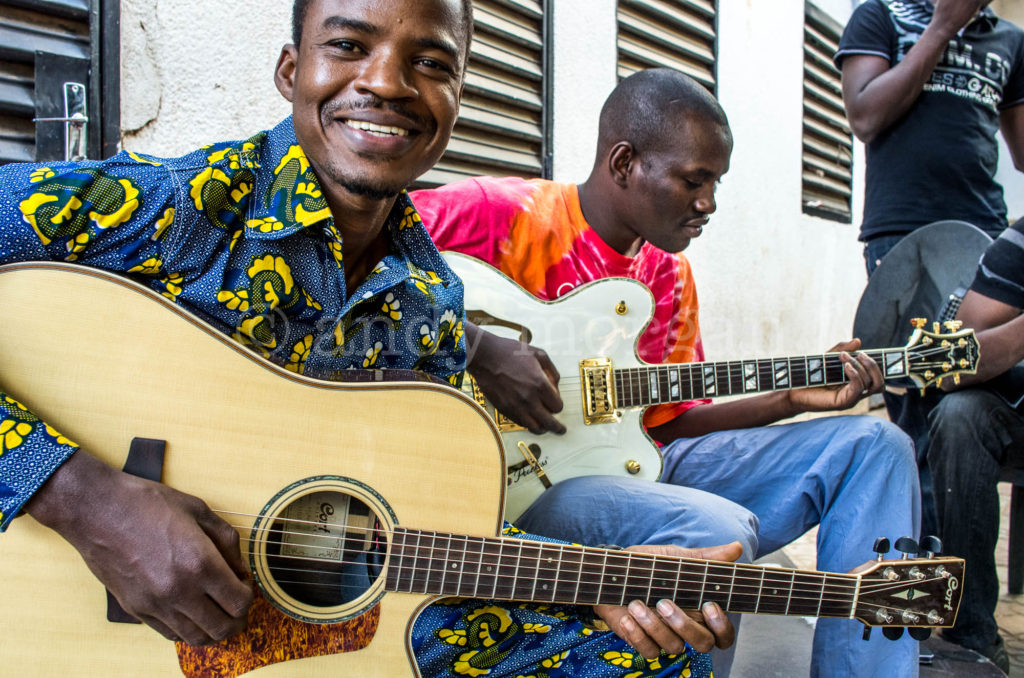 Omar and Garba from Songhoy Blues in Bamako, Mali, 2014. Photo: Andy Morgan